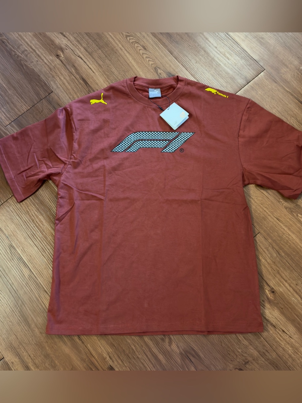 Puma Men’s Brick Red Short Sleeve Logo Tee